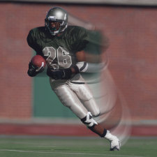 Motion Trail Football Player