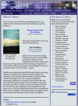 Nicholas Sparks Site thumbnail